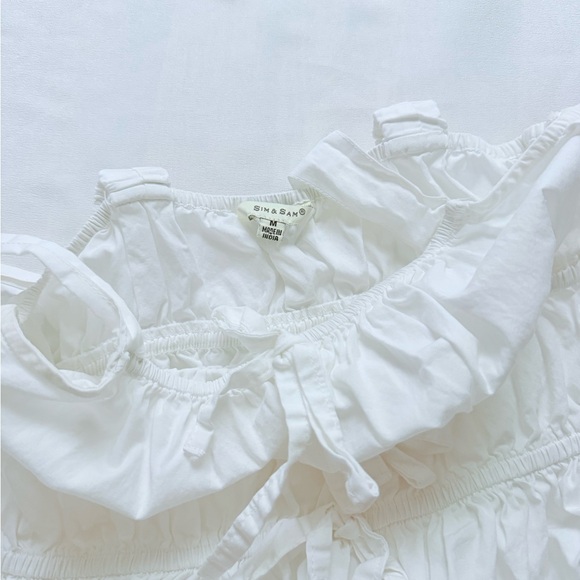 White Ruffled Tank Top - Picture 3 of 4